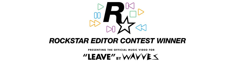 Bannière annonçant le vainqueur du concours Rockstar Editor