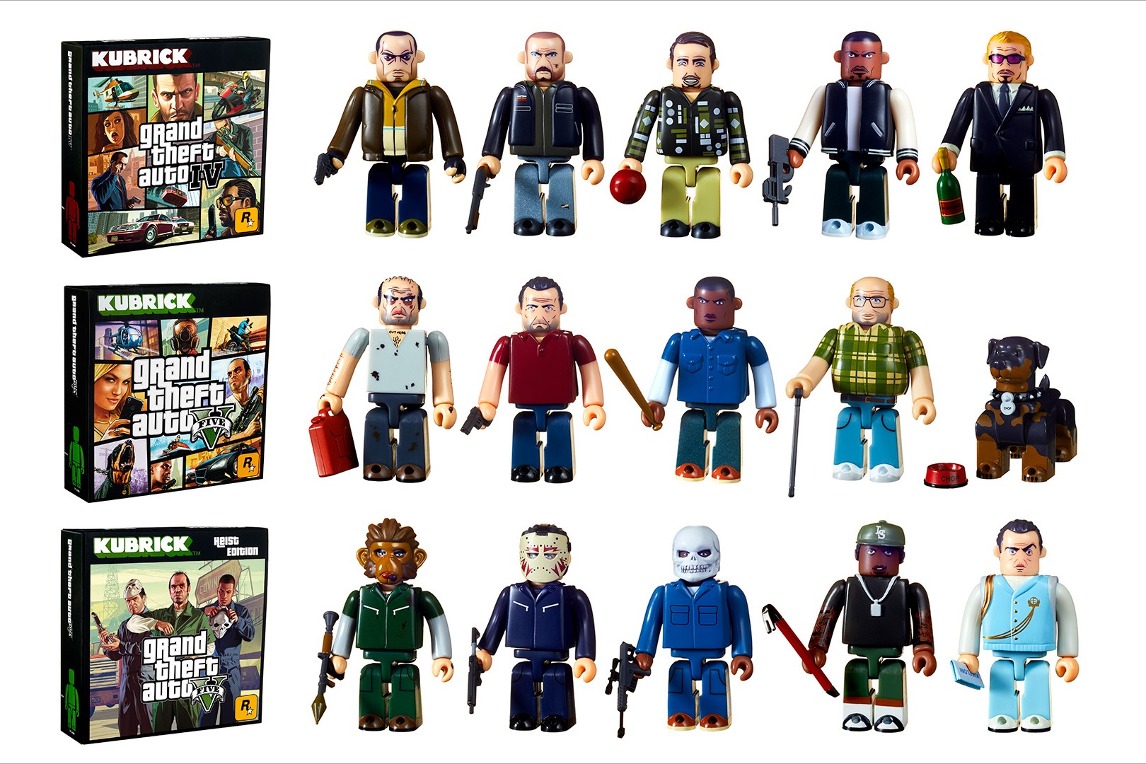 Kubricks Grand Theft Auto IV et Grand Theft Auto V