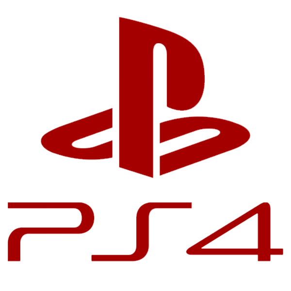 Logo PS4 Rouge Carmin
