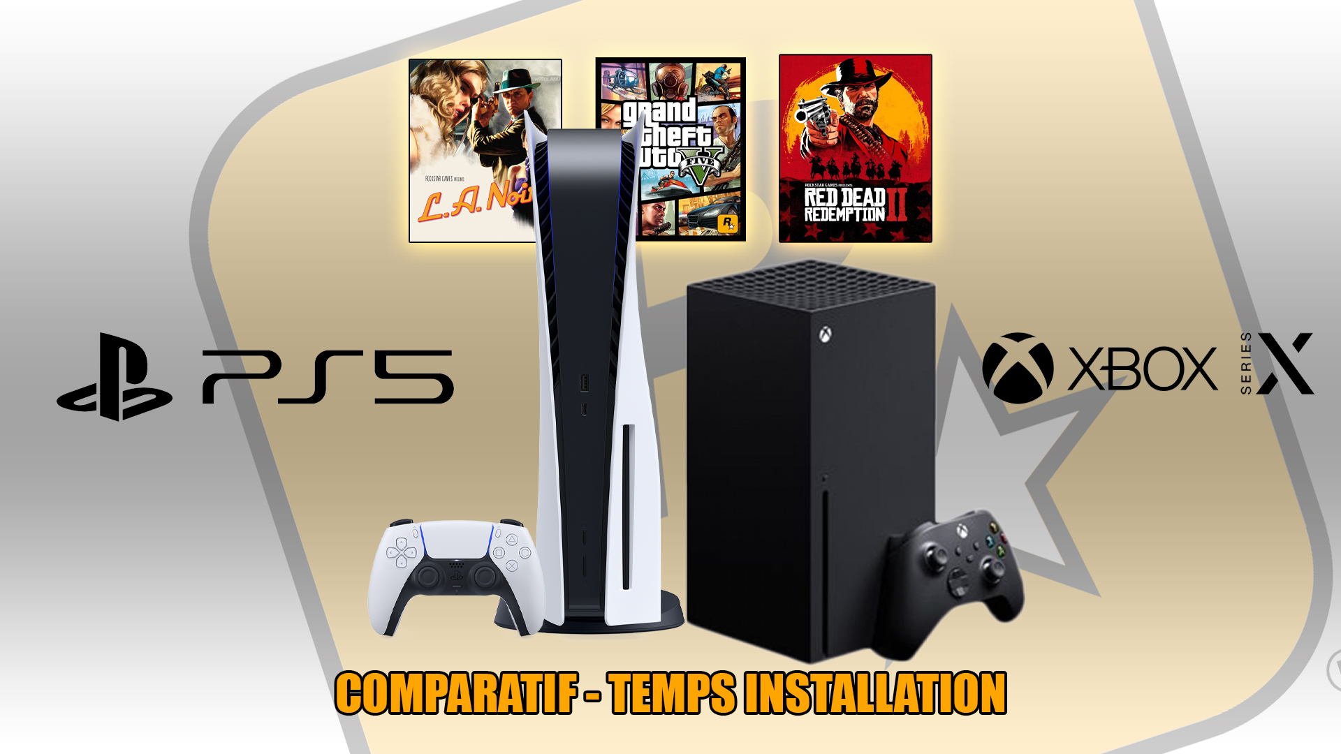 Temps Installation jeux Rockstar Games PS4, PS5, Xbox One, Xbox Series X