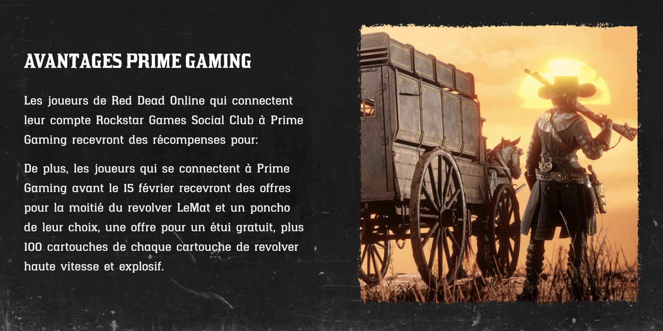 Prime Gaming Red Dead Online Janvier 2021
