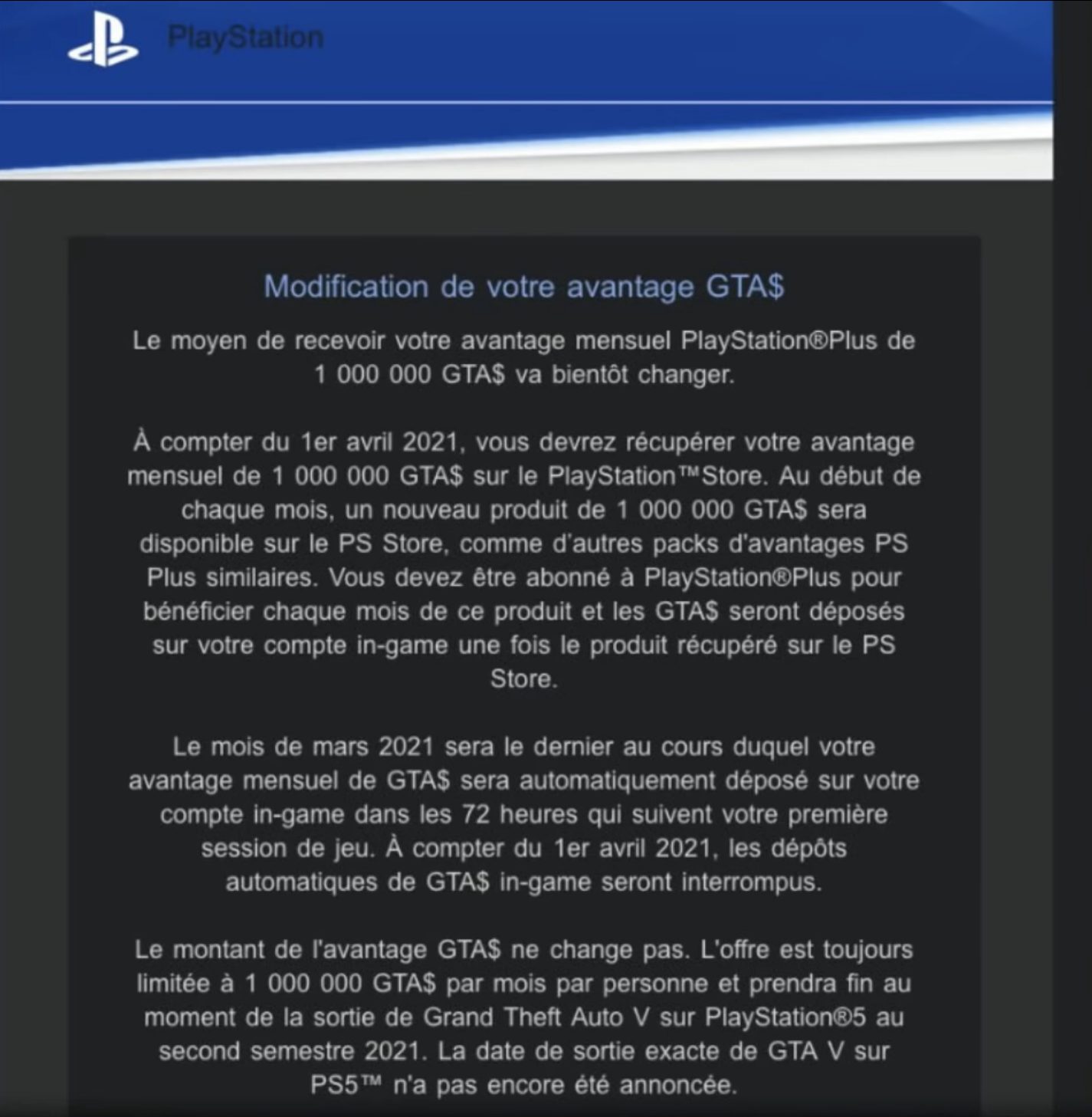 Bonus GTA$ PlayStation Store