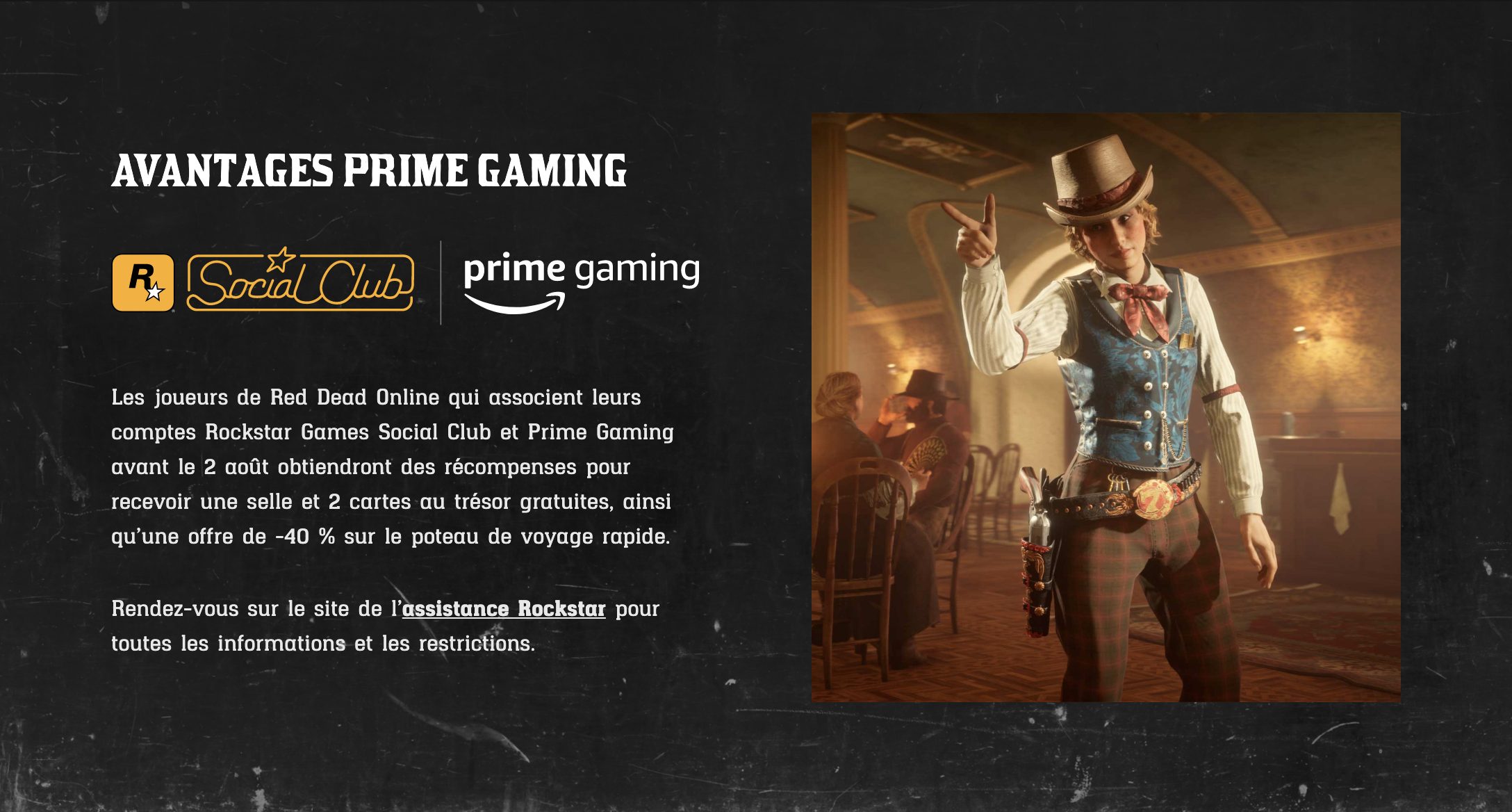 Prime Gaming Red Dead Online 6 Juillet