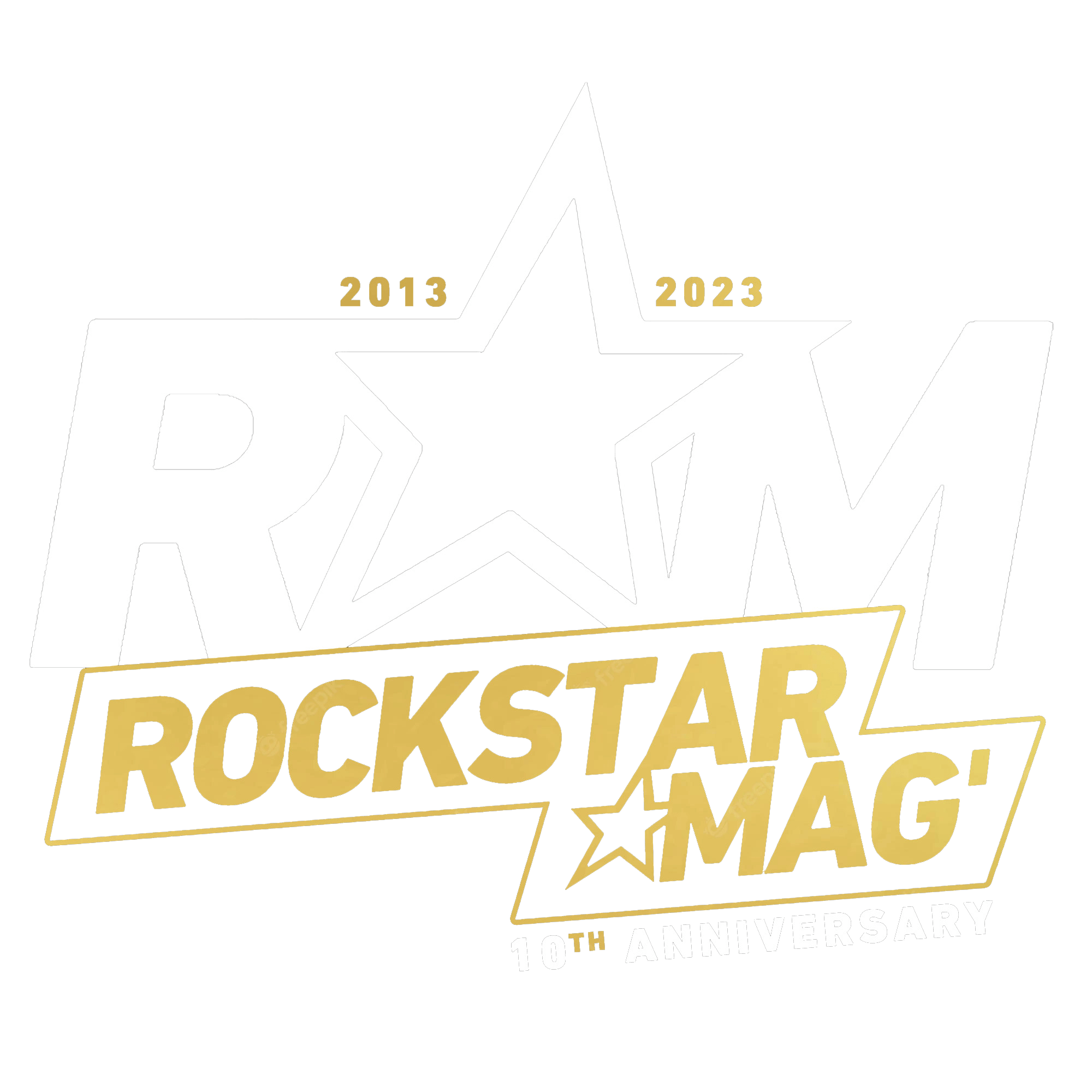 Logo Rockstar Mag 10 ans White