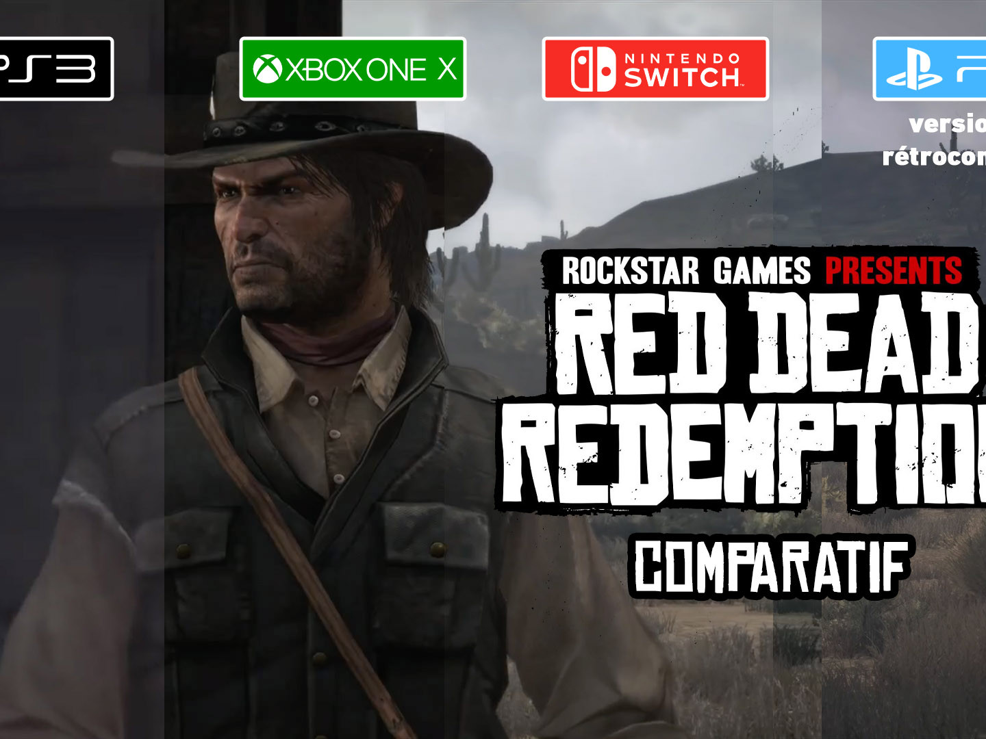 comparatif red dead redemption ps3 switch xbox ps5