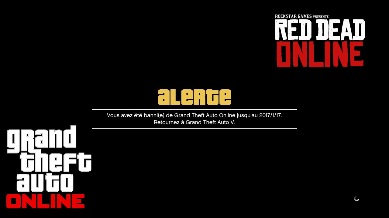 GTA et RD Online Il est possible de faire appel à un bannissement