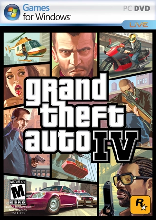 Jaquette officielle de GTA IV avec Game for Windows Live