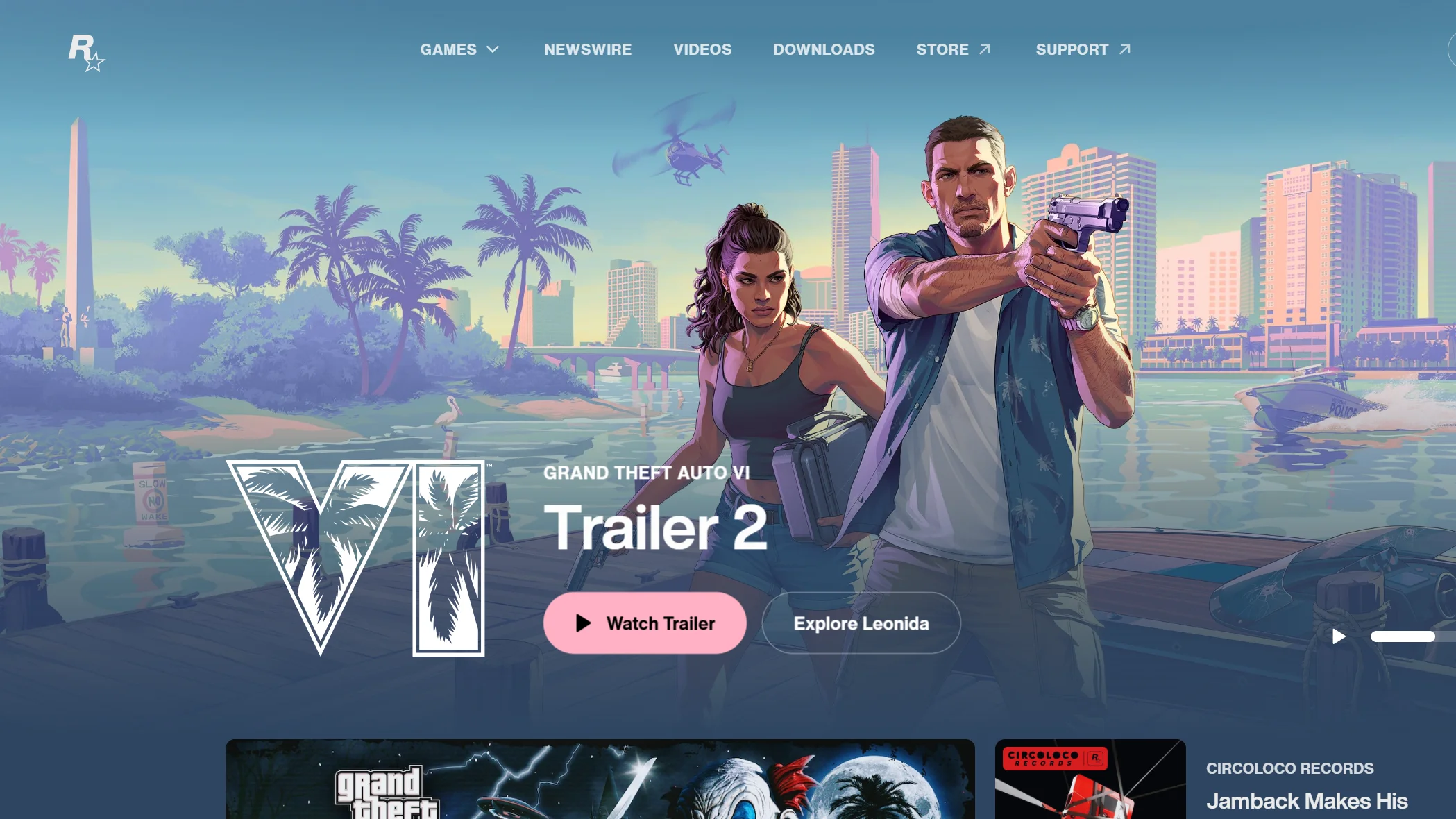 Rockstar website après la maj