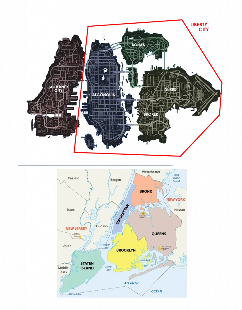 GTA 4 comparaison de Liberty City et New York © Rockstar Mag'