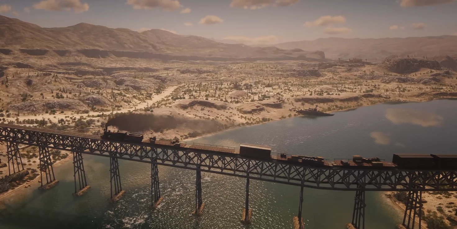 Une capture du mod The Forgotten frontire sur RDR2