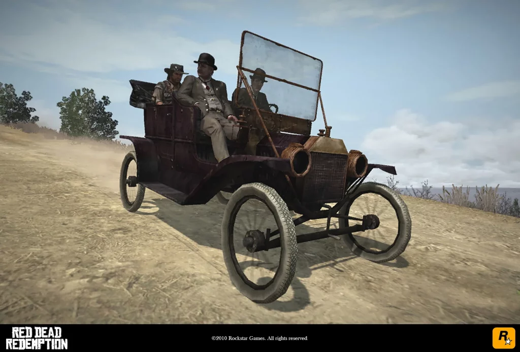 Un voiture de Red Dead Redemption pendant son développement
