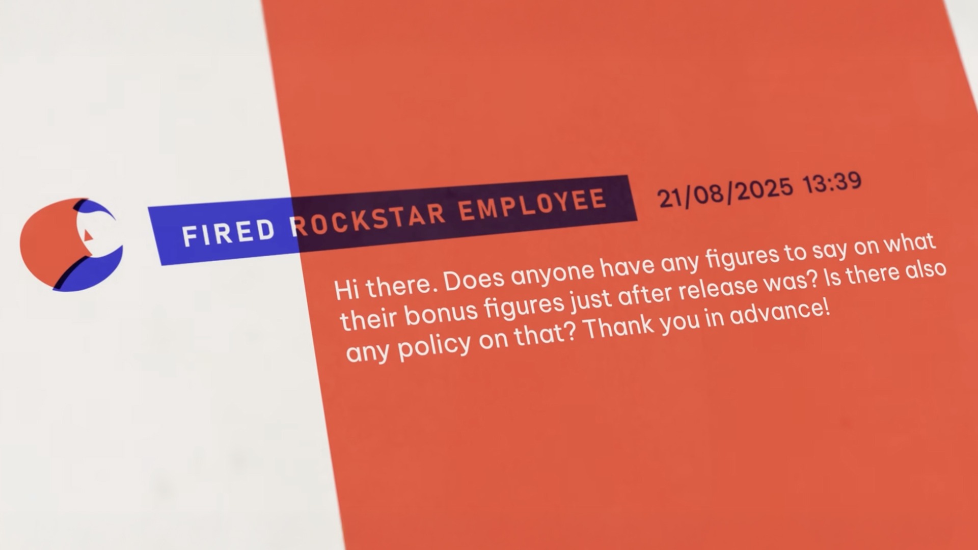 Message Employé Rockstar viré Discord IWGB