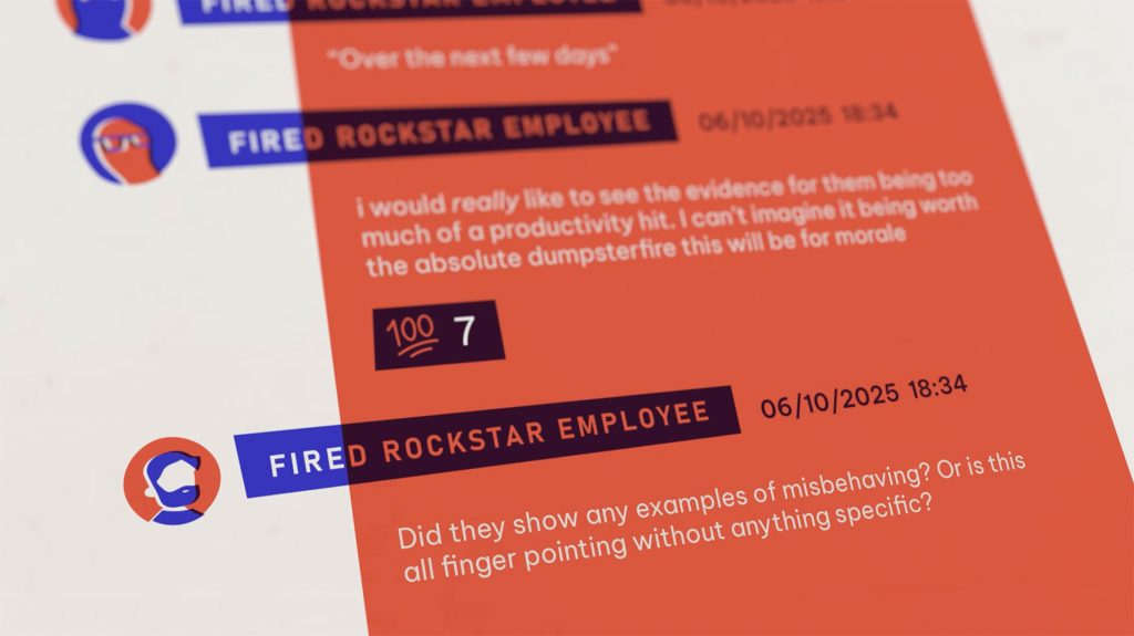 Message Employé Rockstar viré Discord IWGB