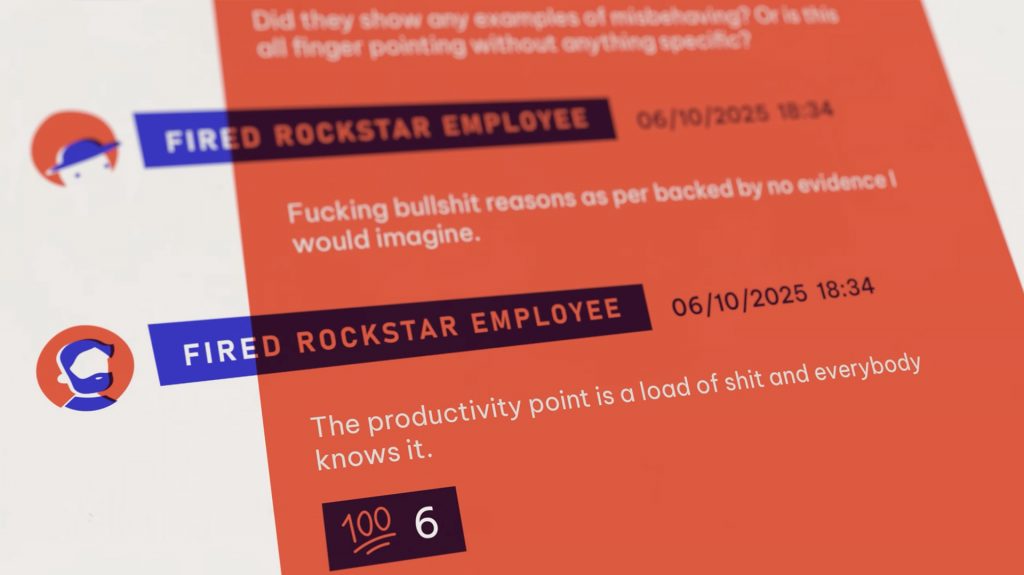 Message Employé Rockstar viré Discord IWGB