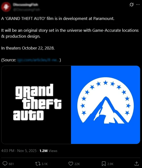 Capture d'écran de la publication à l'origine de la rumeur