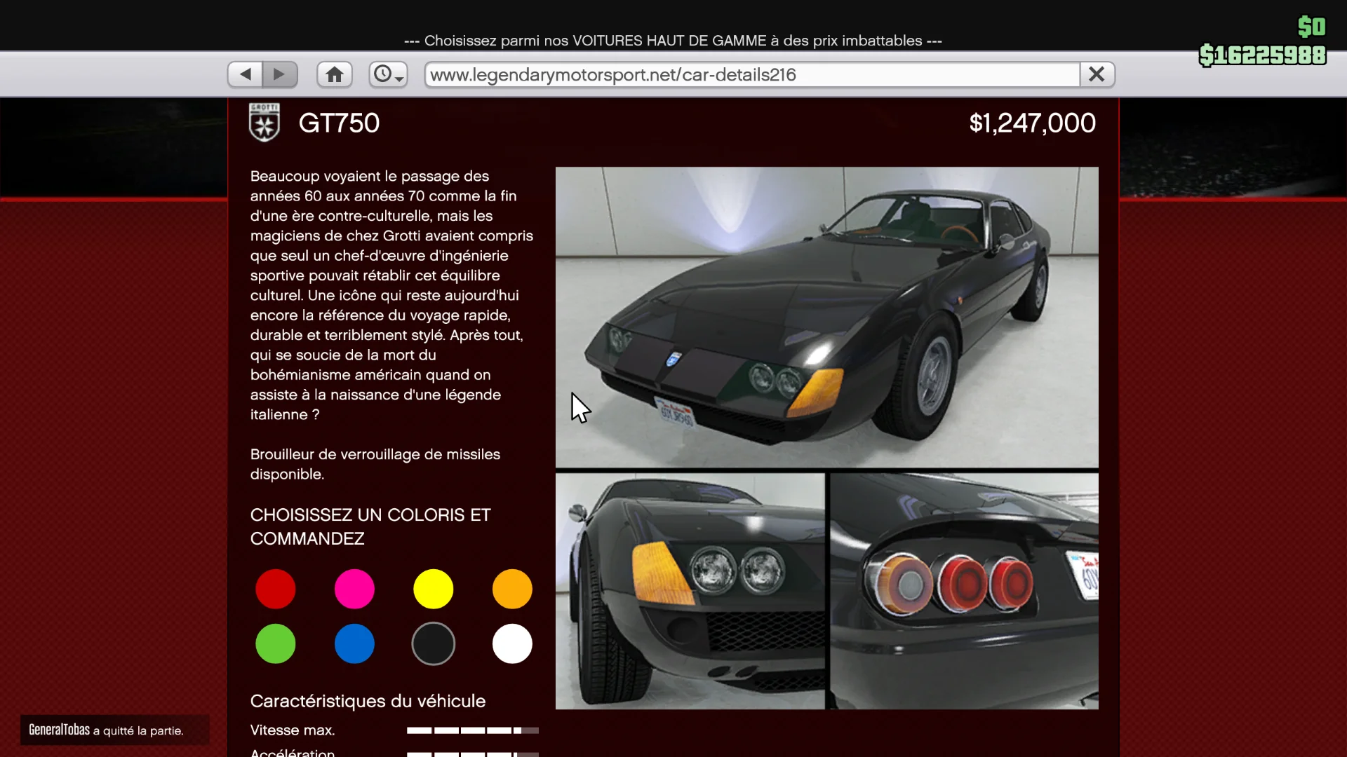GT750 voiture GTA Online