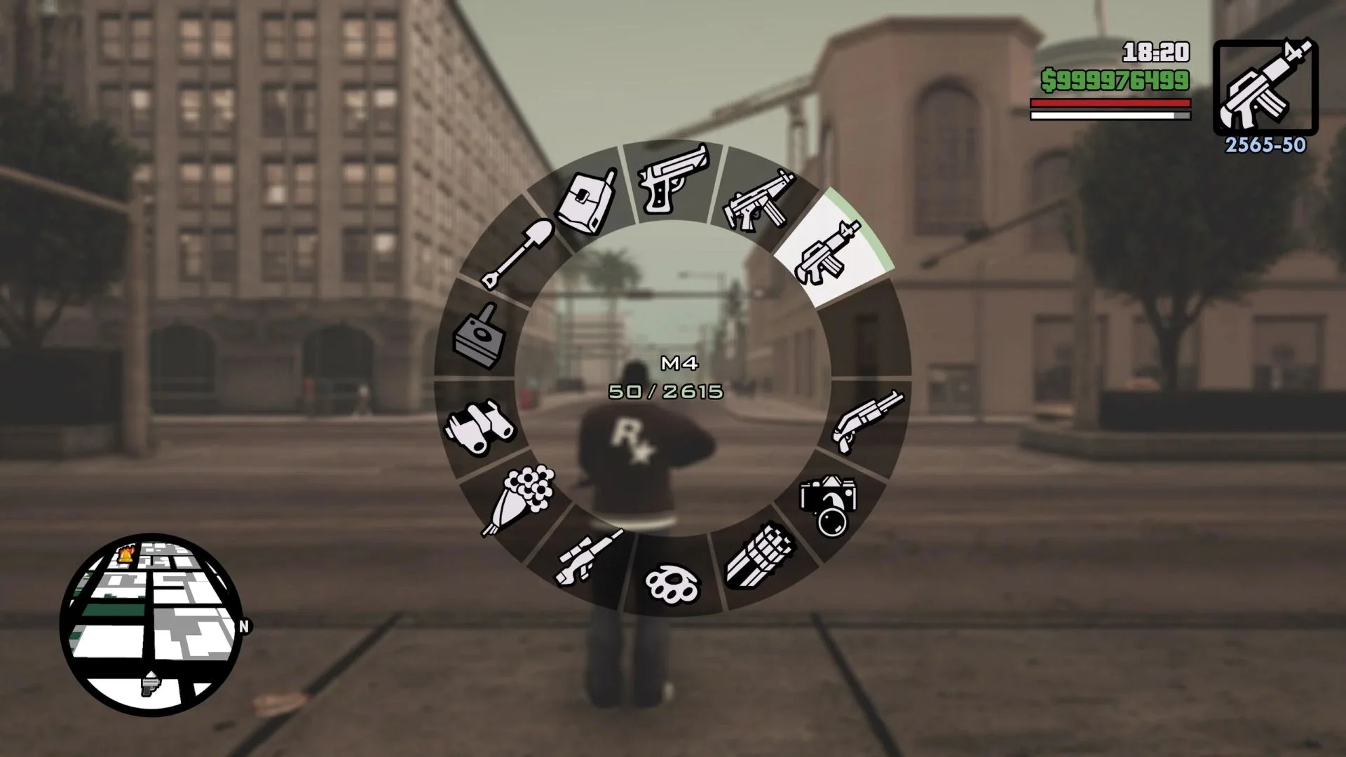 Roue des armes GTA SA DE