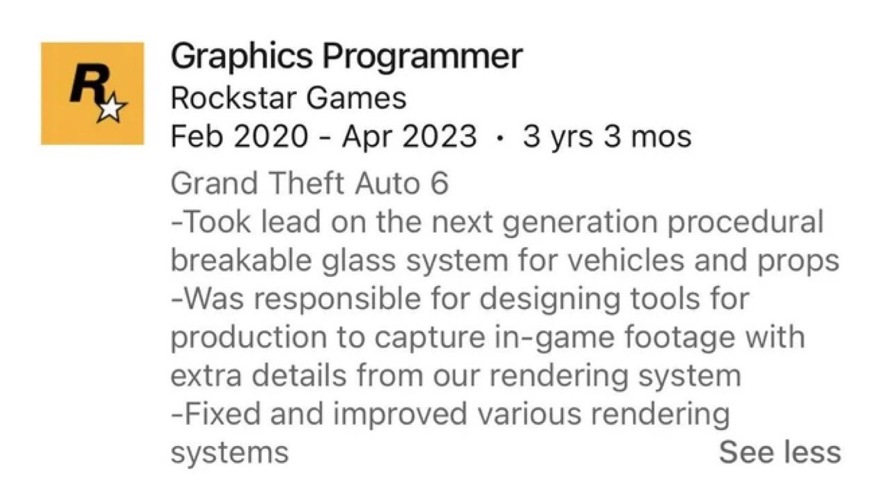 GTA 6 Graphics Programmer