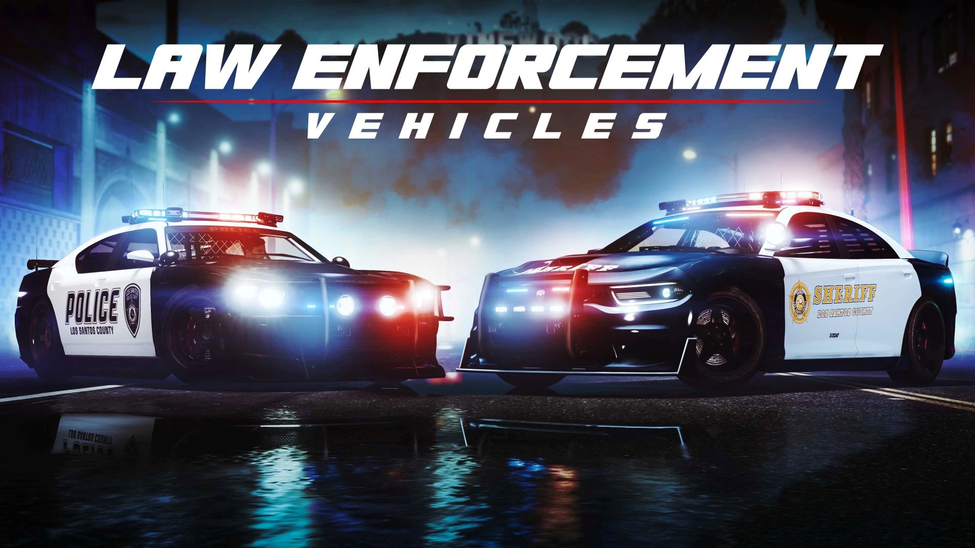 Illustration des nouveaux véhicules de polices sur GTA Online © Rockstar Games