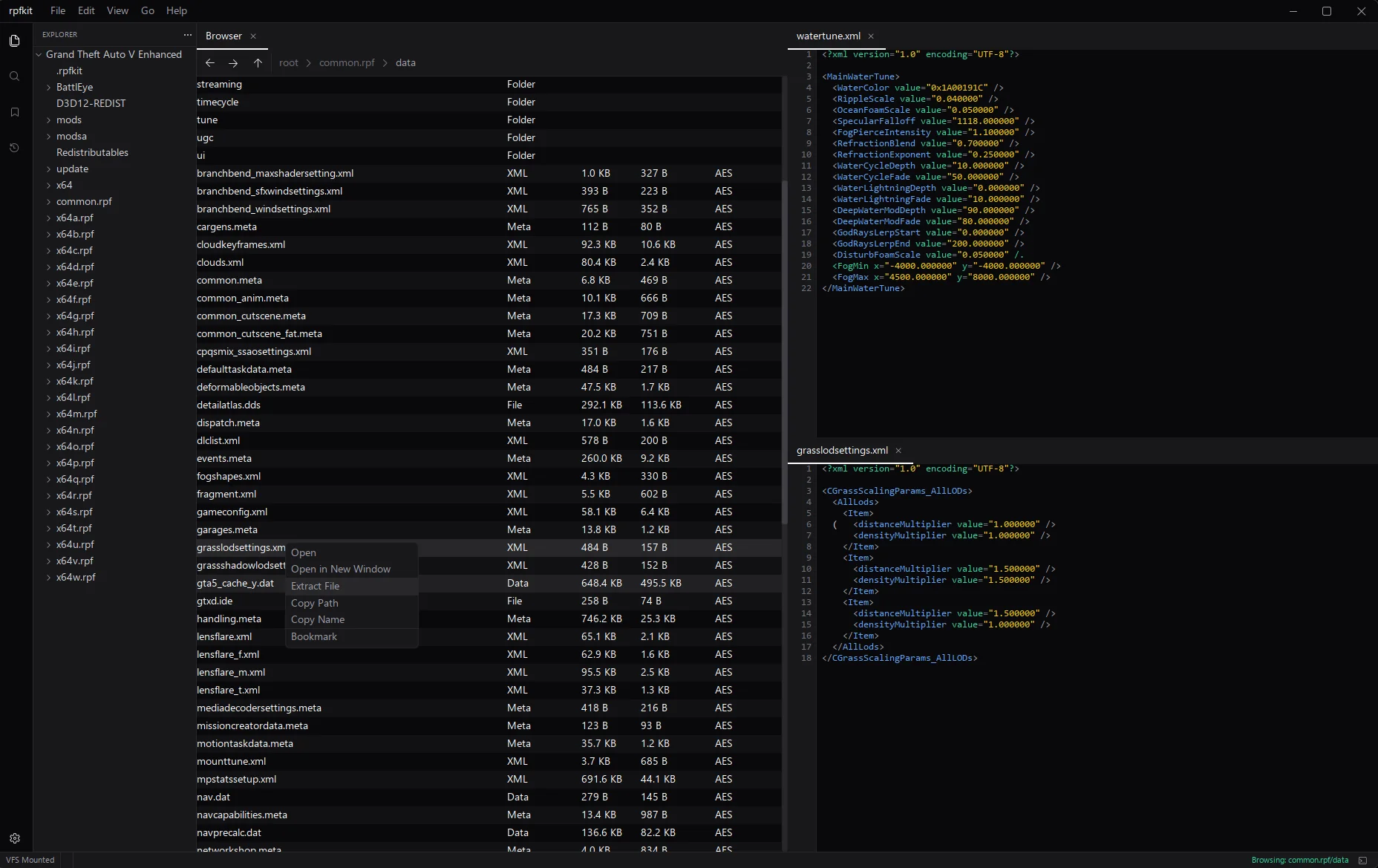 Un aperçu de l'interface de RPFKit © Razed Mod