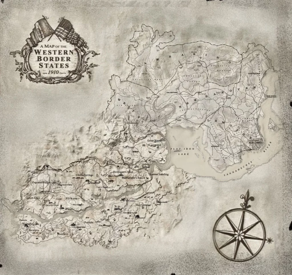 RDR 1 et 2 map
