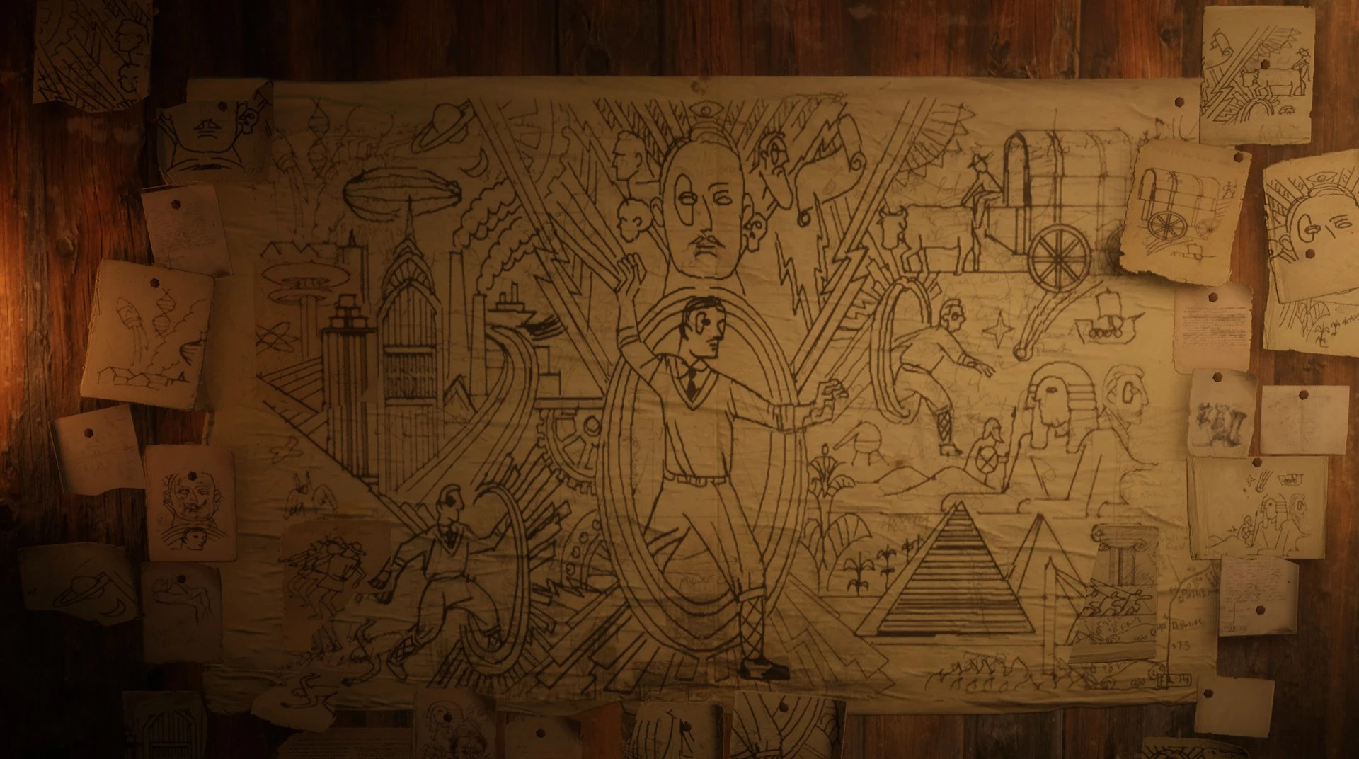Francis Sinclair dessin mural
