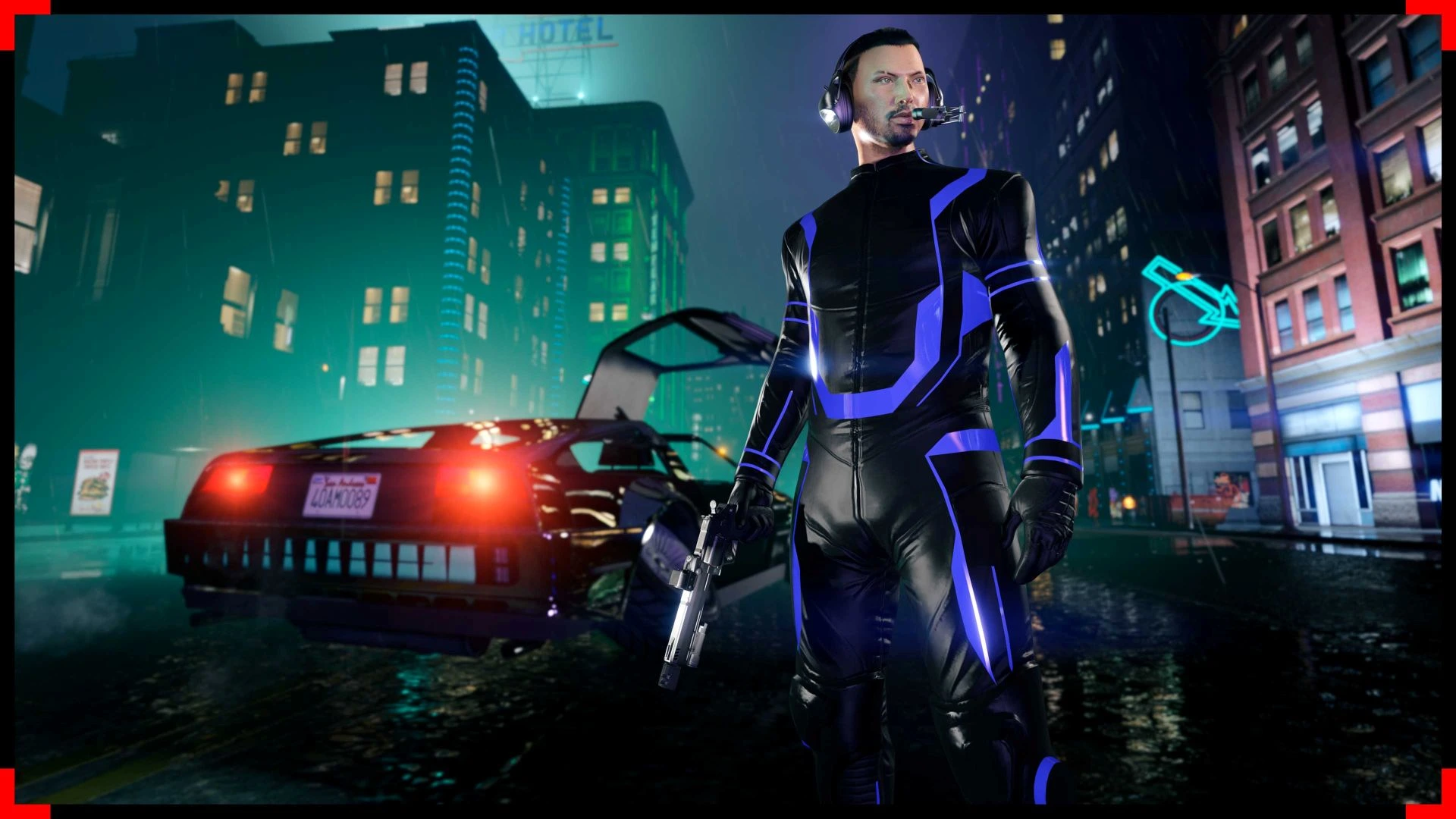 Illustration officielle pour la mission communautaire Los Santos 2062 sur GTA Online © Rockstar Games