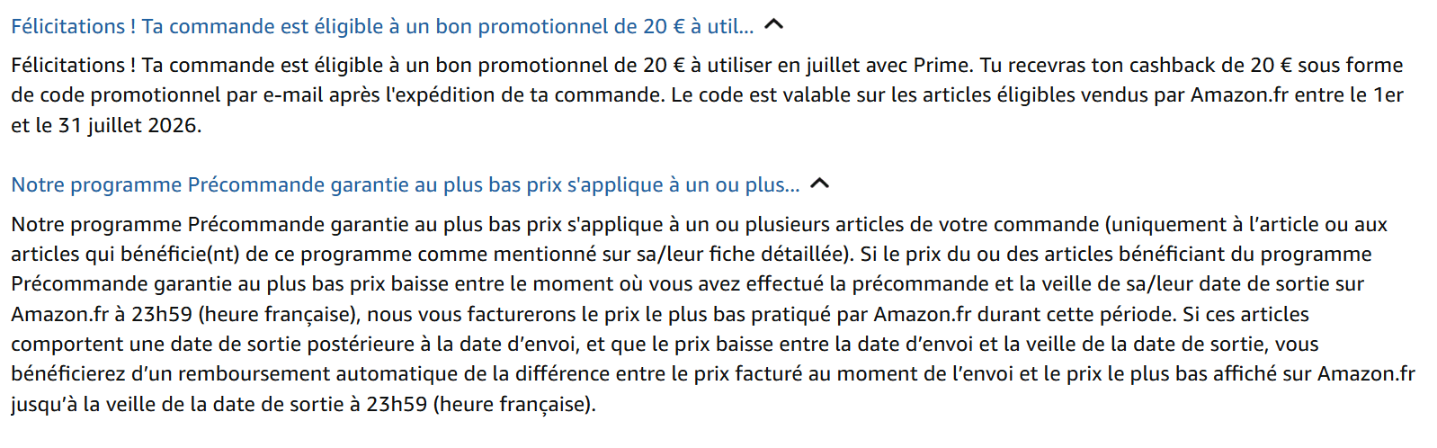 Offre amazon