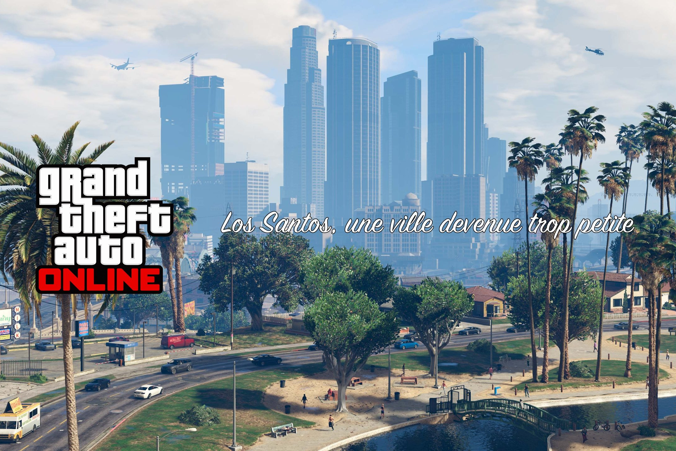 GTA Online ville Los Santos au loin