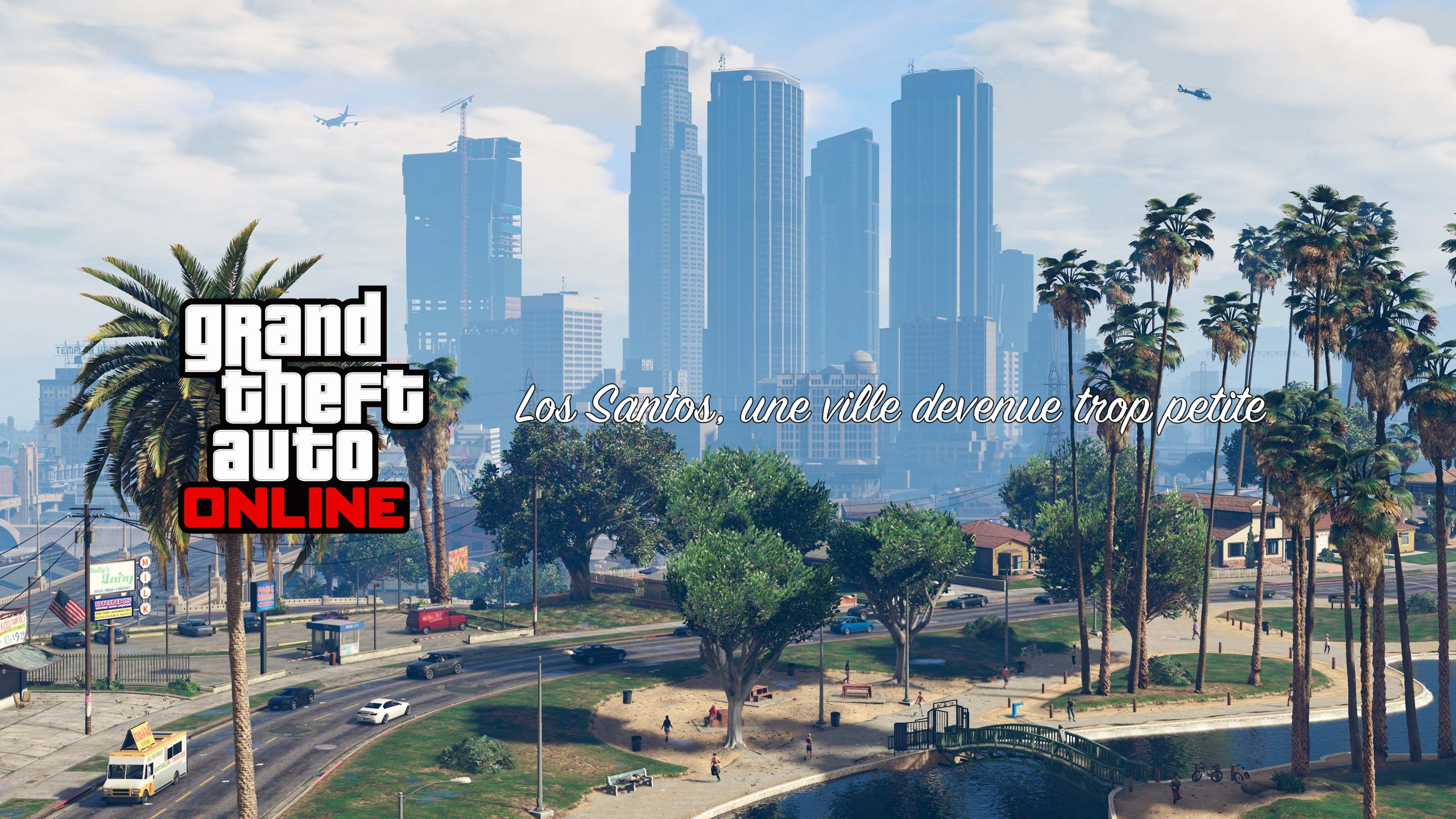 GTA Online ville Los Santos au loin